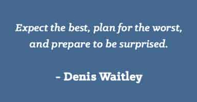 38 expect best plan for worst denis waitley